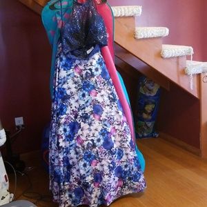 2 Piece Floral Prom Dress by Splash